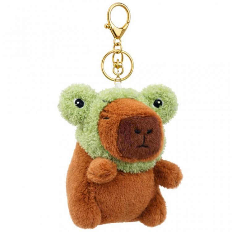 Plišasti obesek kapibara z žabjo kapo