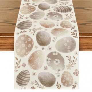 Laneni velikonočni prt za mizo - 180 x 33 cm