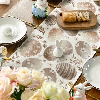 Laneni velikonočni prt za mizo - 180 x 33 cm