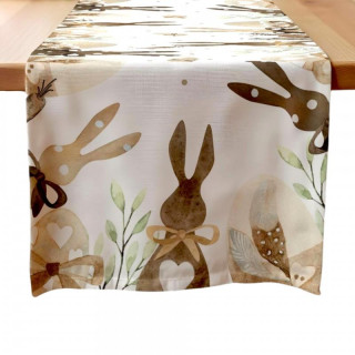 Velikonočni prt iz lana - 180 x 33 cm