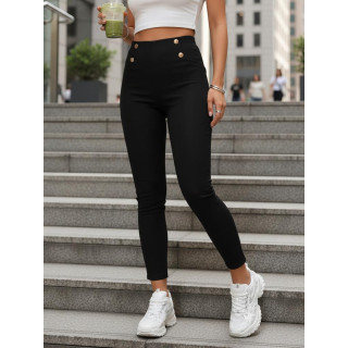 Črne ženske legice z visokim pasom UY2849