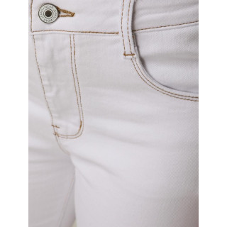 Bele ženske ozke kavbojke z visokim pasom UY2863