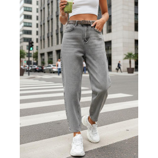 Ženske balonske kavbojke sive barve UY2888