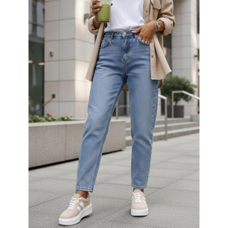 Ženske modre kavbojke mom fit UY2891