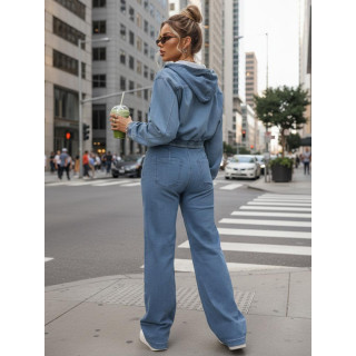 Široke modre ženske kavbojke UY2897