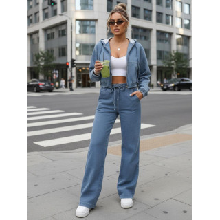 Široke modre ženske kavbojke UY2897