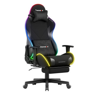 Črn igralni stol Huzaro z RGB osvetlitvijo ozadja FORCE 5.7 BLACK RGB
