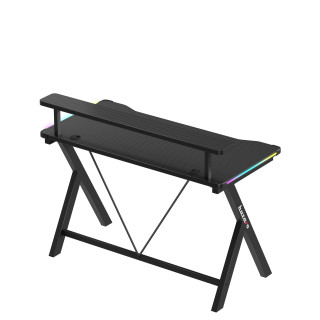 Črna igralna miza Huzaro z RGB osvetlitvijo ozadja HERO 1.9 RGB 120 CM