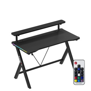 Črna igralna miza Huzaro z RGB osvetlitvijo ozadja HERO 1.9 RGB 120 CM