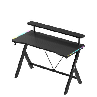 Črna igralna miza Huzaro z RGB osvetlitvijo ozadja HERO 1.9 RGB 120 CM