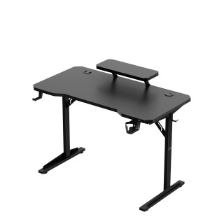 Črna računalniška miza s polico LEADER 5.1 BLACK