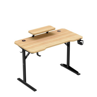 Hrastova računalniška miza s polico LEADER 5.1 HRAST