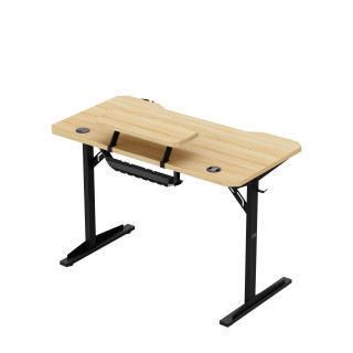 Hrastova računalniška miza s polico LEADER 5.1 HRAST