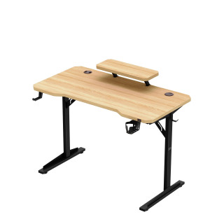 Hrastova računalniška miza s polico LEADER 5.1 HRAST