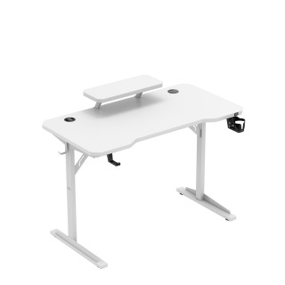 Bela računalniška miza s polico LEADER 5.1 WHITE