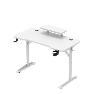 Bela računalniška miza s polico LEADER 5.1 WHITE