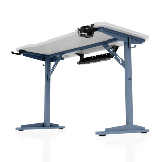 Bela računalniška miza s polico LEADER 5.1 WHITE