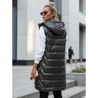 Temno siv prešit ženski telovnik TY5338