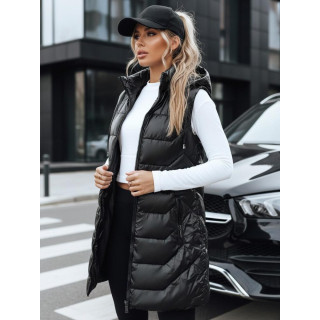 Prešit črn ženski telovnik TY5259