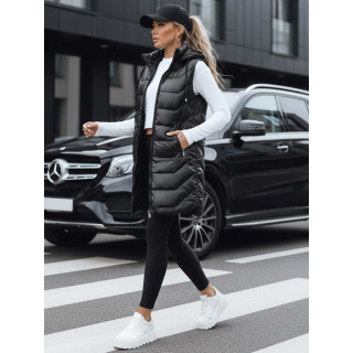 Prešit črn ženski telovnik TY5259