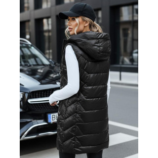 Prešit črn ženski telovnik TY5259