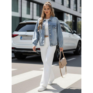 Ženska modra jeans jakna oversize TY4837