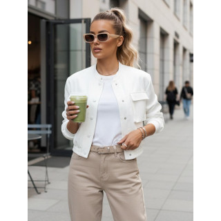 Bela ženska bomber jakna TY4305