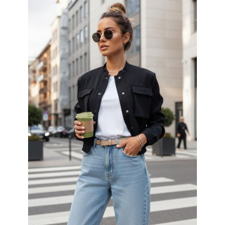 Črna ženska bomber jakna TY4307