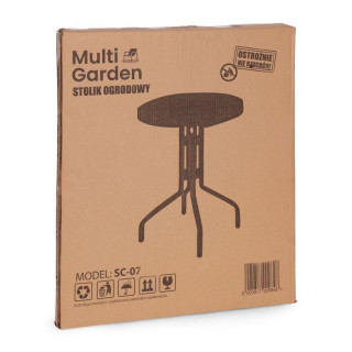 Okrogla črna vrtna miza - 80 cm