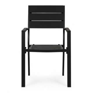 Komplet dveh črnih vrtnih stolov