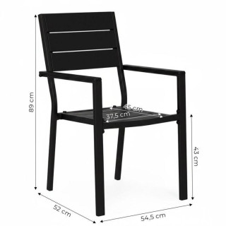 Komplet dveh črnih vrtnih stolov