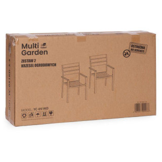 Komplet dveh črnih vrtnih stolov