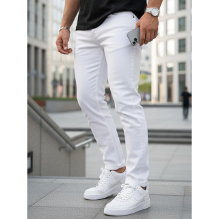 Moške bele slim fit kavbojke UX4477