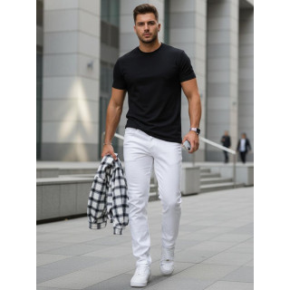 Moške bele slim fit kavbojke UX4477