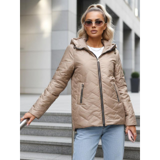 Bež ženska prešita jakna TY5609