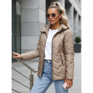 Bež ženska prešita jakna TY5609