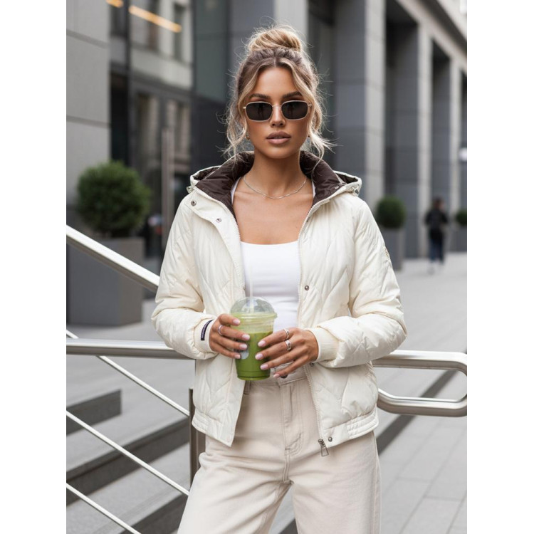 Ženska prehodna jakna v ecru barvi TY5617