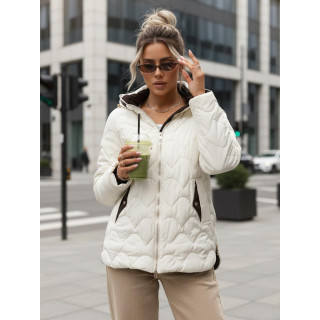 Ženska prešita jakna v ecru barvi TY5624