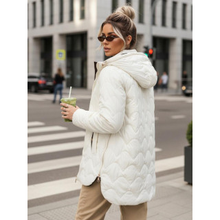 Ženska prešita jakna v ecru barvi TY5624