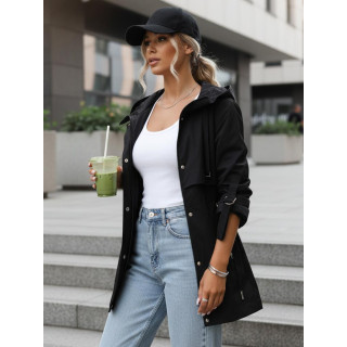 Ženska prehodna parka črne barve TY5626