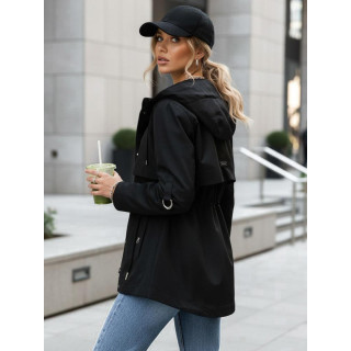 Ženska prehodna parka črne barve TY5626