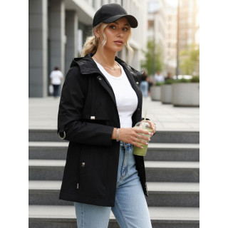 Ženska prehodna parka črne barve TY5626