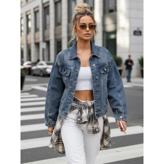 Ženska modra jeans jakna TY5632