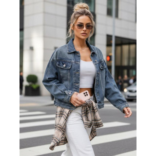 Ženska modra jeans jakna TY5632