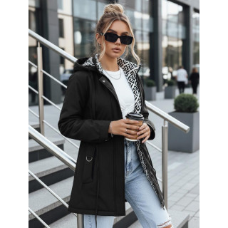 Ženska črna parka TY5394