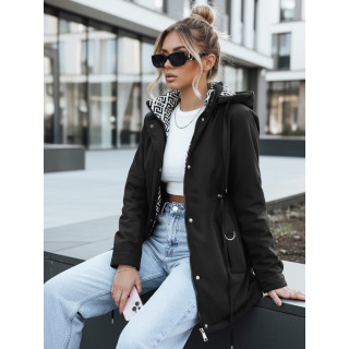 Ženska črna parka TY5394