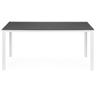 Sivo-bela vrtna miza za 6 oseb - 156x78 cm