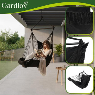 Črna gugalnica - viseči stol - 210 cm