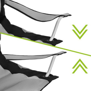 Črno-siv zložljiv ribiški stol