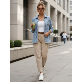 Ženska prevelika jeans jakna TY4907